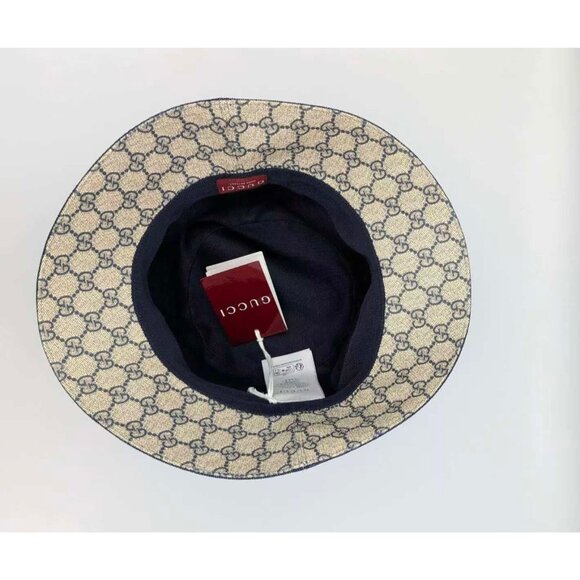 Gucci Lasered Denim Bucket Hat Dark Blue L 803042 - Picture 7 of 12